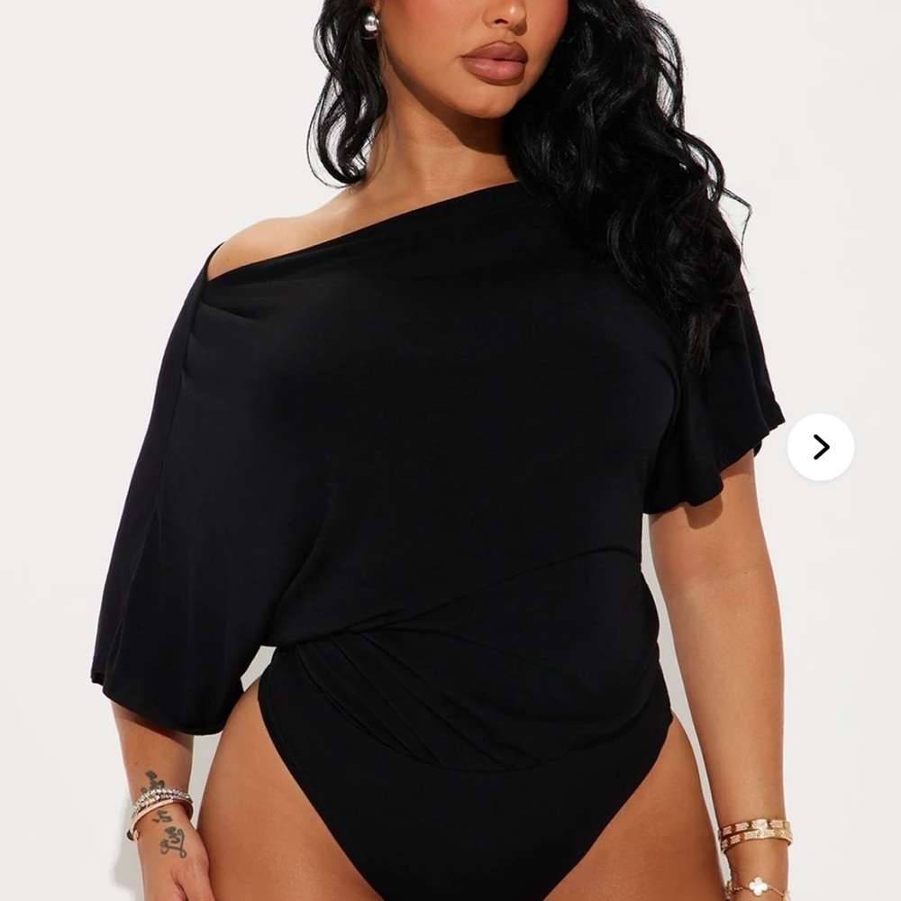 Elegant Black Off-Shoulder bodysuit
